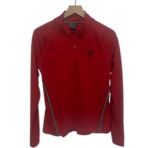 Men’s NFL Atlanta Falcons Dri-Fit Red Quarter-Zip Pullover. Size M